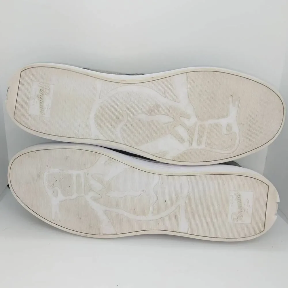 Penguin Mens Pre-owned Gray & Green Suede/Textile Sneakers - Size 13